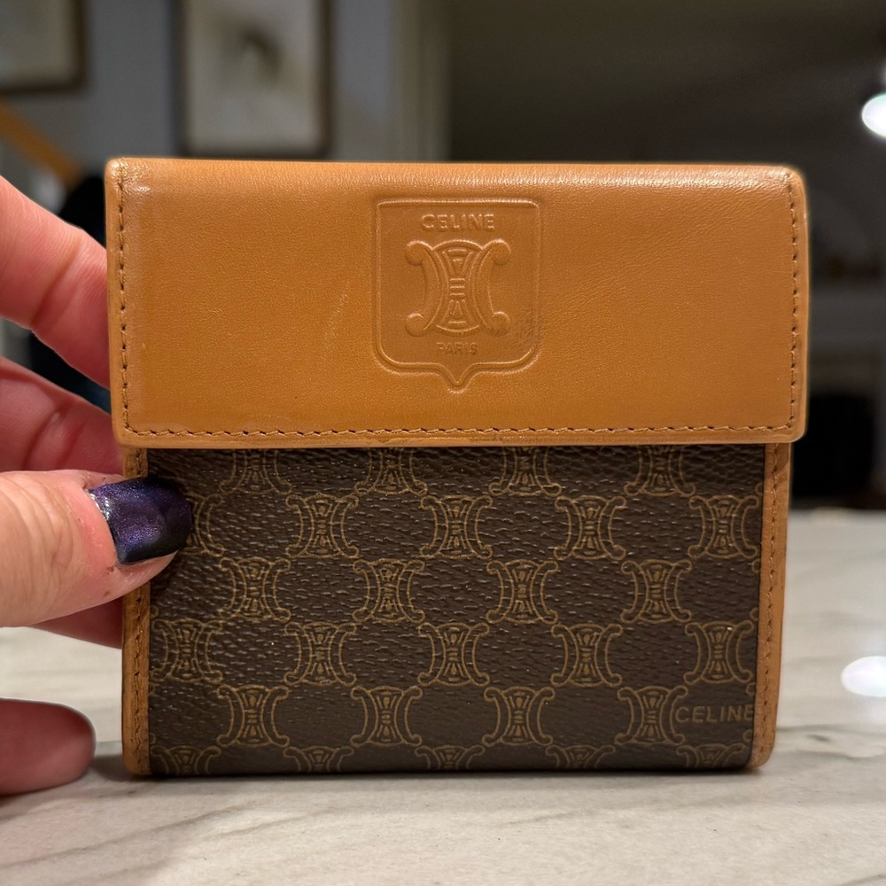 CELINE MACADAM BI-FOLD COMPACT WALLET VINTAGE - Picture 3 of 16